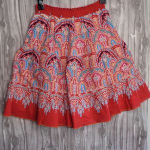 🧁 WET SEAL • Medium Jr's multi-color boho skirt with lining colorful Summer